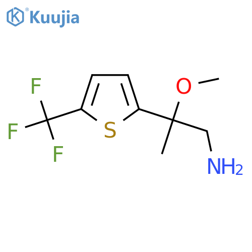 2-methoxy-2-5-(trifluoromethyl)thiophen-2-ylpropan-1-amine structure