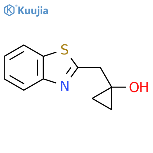 1-(1,3-benzothiazol-2-yl)methylcyclopropan-1-ol structure