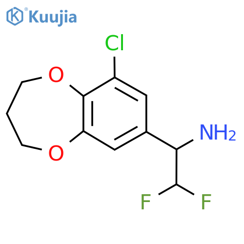 1-(9-chloro-3,4-dihydro-2H-1,5-benzodioxepin-7-yl)-2,2-difluoroethan-1-amine structure