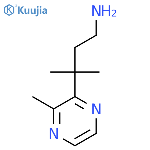 3-methyl-3-(3-methylpyrazin-2-yl)butan-1-amine structure