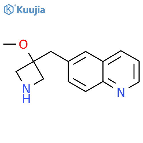 6-(3-methoxyazetidin-3-yl)methylquinoline structure