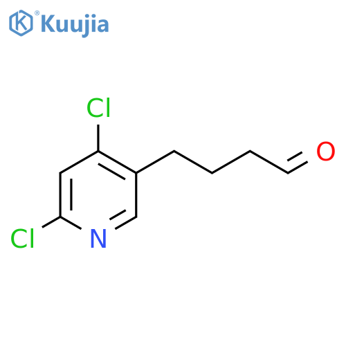 4-(4,6-dichloropyridin-3-yl)butanal structure