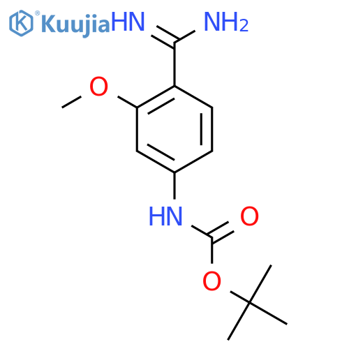 tert-butyl N-(4-carbamimidoyl-3-methoxyphenyl)carbamate structure