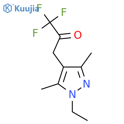 3-(1-ethyl-3,5-dimethyl-1H-pyrazol-4-yl)-1,1,1-trifluoropropan-2-one structure