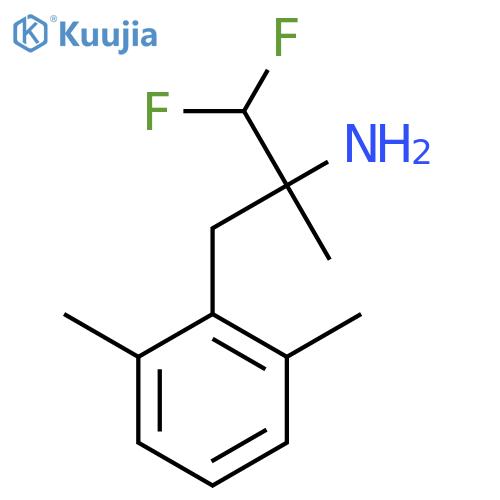 3-(2,6-dimethylphenyl)-1,1-difluoro-2-methylpropan-2-amine structure
