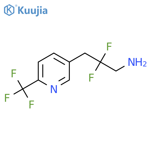 2,2-difluoro-3-6-(trifluoromethyl)pyridin-3-ylpropan-1-amine structure