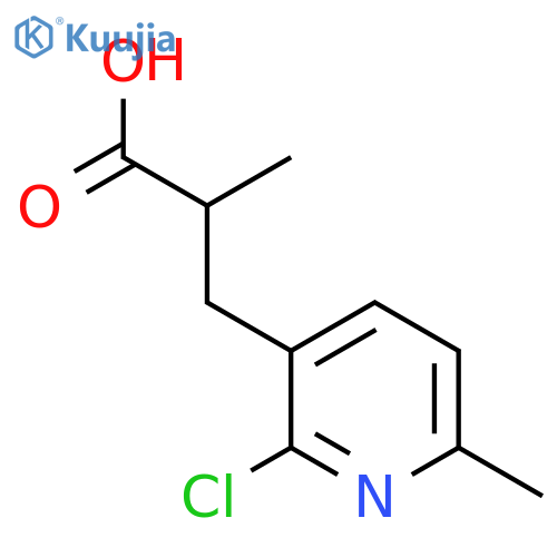 3-(2-chloro-6-methylpyridin-3-yl)-2-methylpropanoic acid structure