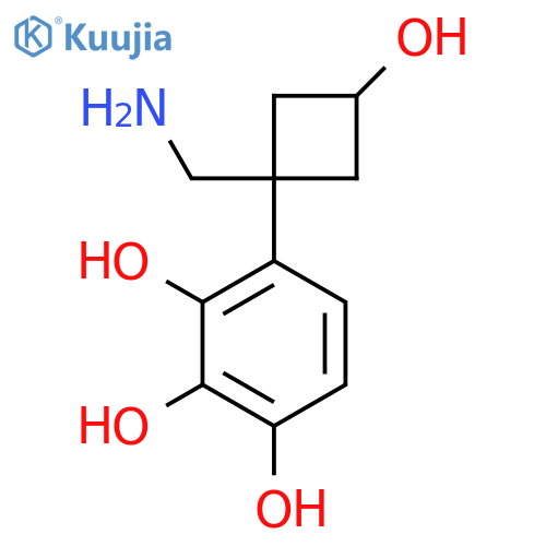 4-1-(aminomethyl)-3-hydroxycyclobutylbenzene-1,2,3-triol structure