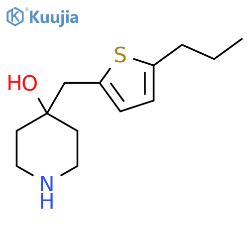 4-(5-propylthiophen-2-yl)methylpiperidin-4-ol structure