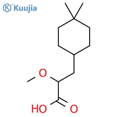 3-(4,4-dimethylcyclohexyl)-2-methoxypropanoic acid structure