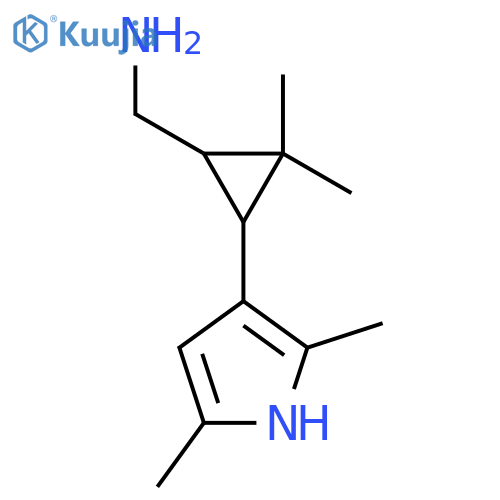 3-(2,5-dimethyl-1H-pyrrol-3-yl)-2,2-dimethylcyclopropylmethanamine structure