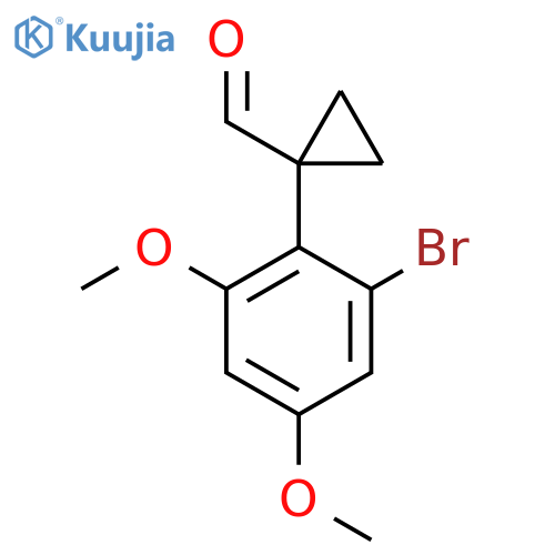 1-(2-bromo-4,6-dimethoxyphenyl)cyclopropane-1-carbaldehyde structure
