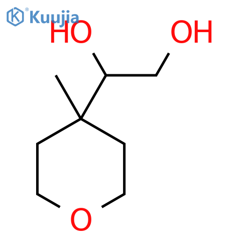 1-(4-methyloxan-4-yl)ethane-1,2-diol structure