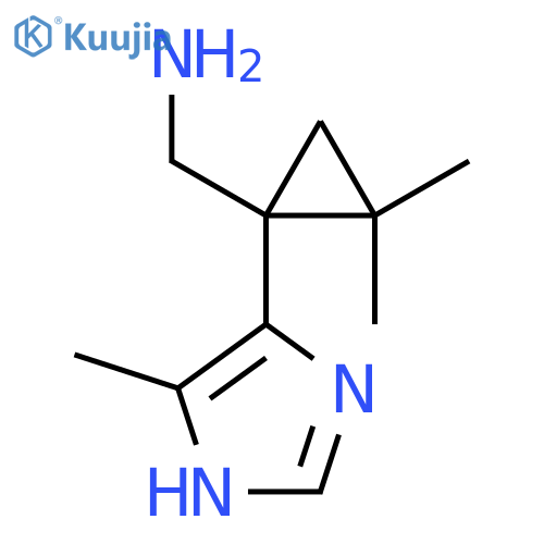 2,2-dimethyl-1-(4-methyl-1H-imidazol-5-yl)cyclopropylmethanamine structure