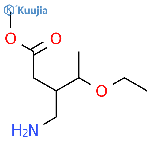 methyl 3-(aminomethyl)-4-ethoxypentanoate structure