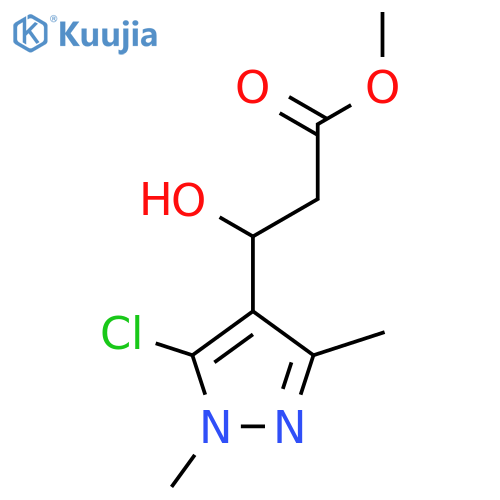 methyl 3-(5-chloro-1,3-dimethyl-1H-pyrazol-4-yl)-3-hydroxypropanoate structure