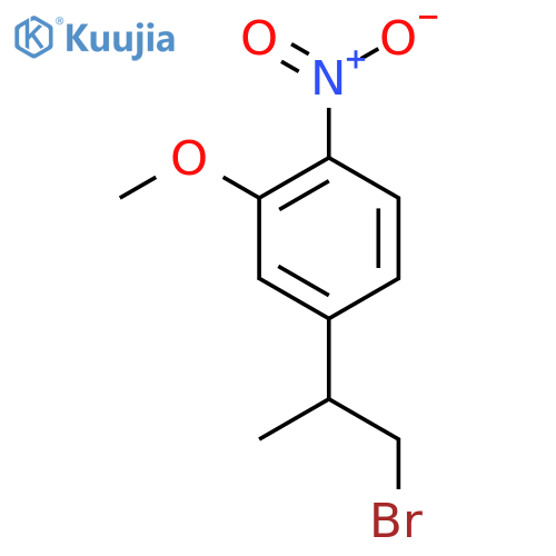 4-(1-bromopropan-2-yl)-2-methoxy-1-nitrobenzene structure