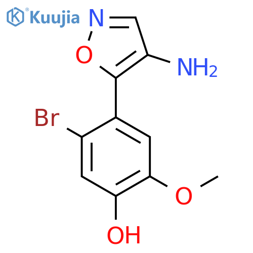 4-(4-amino-1,2-oxazol-5-yl)-5-bromo-2-methoxyphenol structure