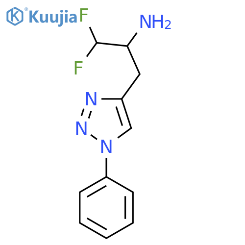 1,1-difluoro-3-(1-phenyl-1H-1,2,3-triazol-4-yl)propan-2-amine structure