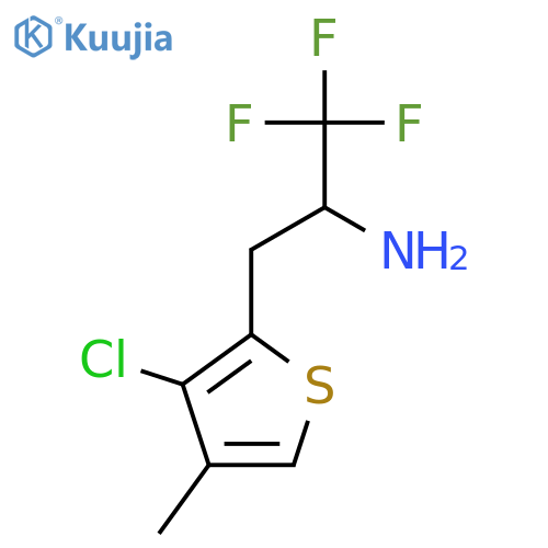 3-(3-chloro-4-methylthiophen-2-yl)-1,1,1-trifluoropropan-2-amine structure