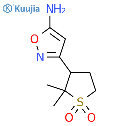 3-(5-amino-1,2-oxazol-3-yl)-2,2-dimethyl-1lambda6-thiolane-1,1-dione structure