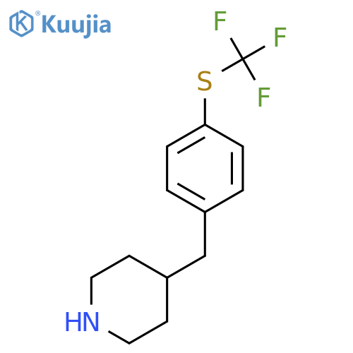 4-({4-(trifluoromethyl)sulfanylphenyl}methyl)piperidine structure