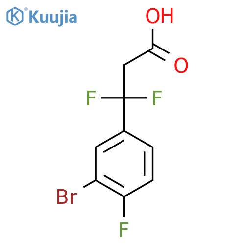 3-(3-bromo-4-fluorophenyl)-3,3-difluoropropanoic acid structure