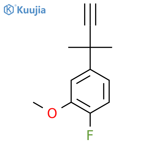 1-fluoro-2-methoxy-4-(2-methylbut-3-yn-2-yl)benzene structure