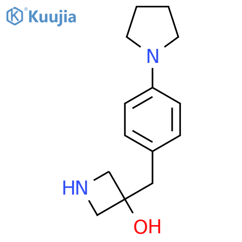 3-{4-(pyrrolidin-1-yl)phenylmethyl}azetidin-3-ol structure