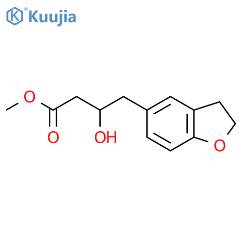 methyl 4-(2,3-dihydro-1-benzofuran-5-yl)-3-hydroxybutanoate structure