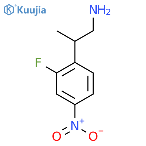 2-(2-fluoro-4-nitrophenyl)propan-1-amine structure