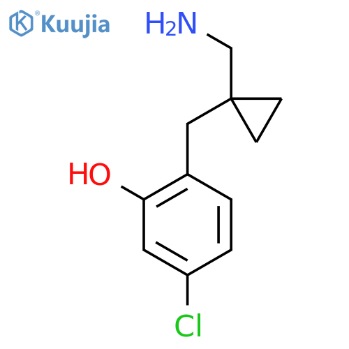2-{1-(aminomethyl)cyclopropylmethyl}-5-chlorophenol structure