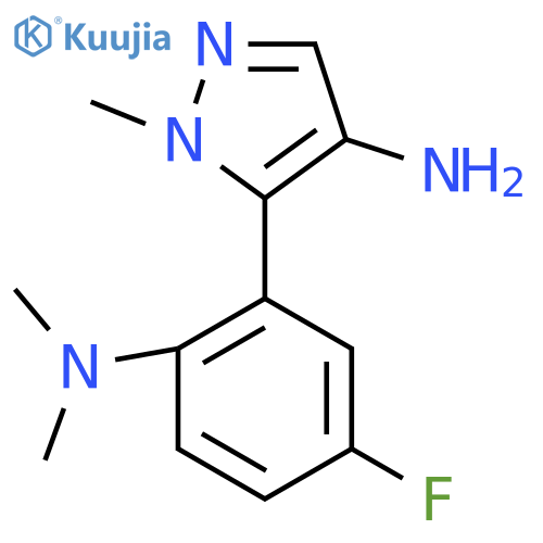 5-2-(dimethylamino)-5-fluorophenyl-1-methyl-1H-pyrazol-4-amine structure