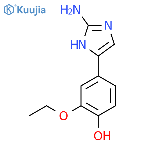 4-(2-amino-1H-imidazol-5-yl)-2-ethoxyphenol structure