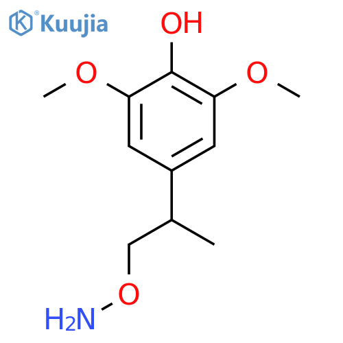 4-1-(aminooxy)propan-2-yl-2,6-dimethoxyphenol structure