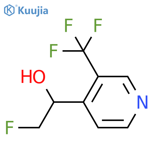 2-fluoro-1-3-(trifluoromethyl)pyridin-4-ylethan-1-ol structure