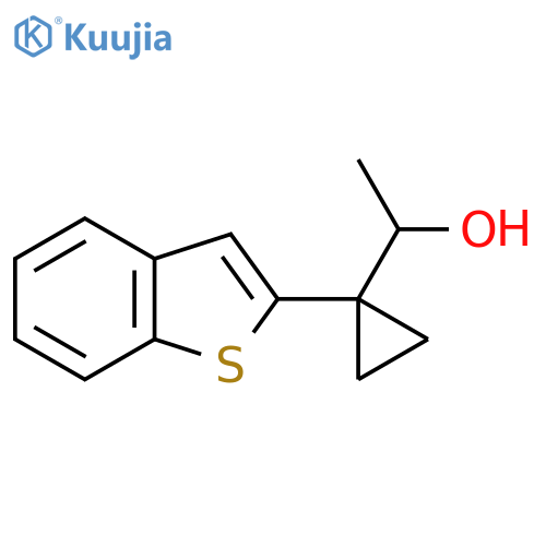 1-1-(1-benzothiophen-2-yl)cyclopropylethan-1-ol structure