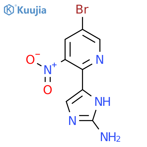 5-(5-bromo-3-nitropyridin-2-yl)-1H-imidazol-2-amine structure