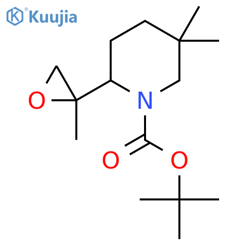 tert-butyl 5,5-dimethyl-2-(2-methyloxiran-2-yl)piperidine-1-carboxylate structure