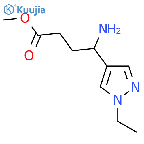 methyl 4-amino-4-(1-ethyl-1H-pyrazol-4-yl)butanoate structure