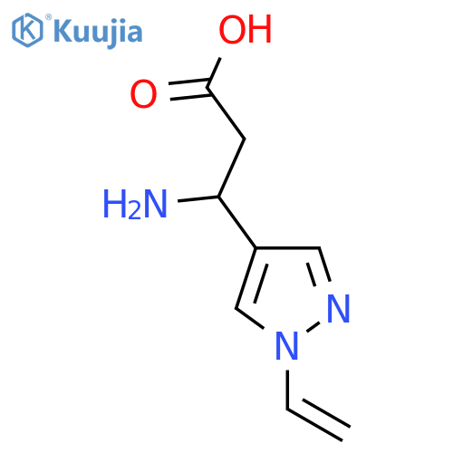 3-amino-3-(1-ethenyl-1H-pyrazol-4-yl)propanoic acid structure