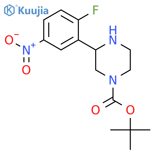 tert-butyl 3-(2-fluoro-5-nitrophenyl)piperazine-1-carboxylate structure