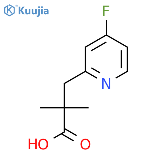 3-(4-fluoropyridin-2-yl)-2,2-dimethylpropanoic acid structure