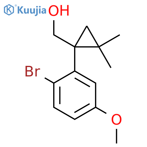 1-(2-bromo-5-methoxyphenyl)-2,2-dimethylcyclopropylmethanol structure