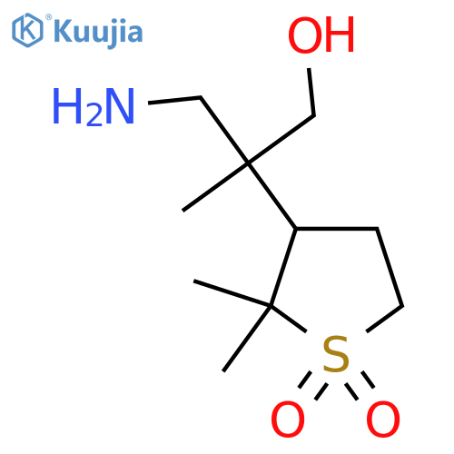 3-(1-amino-3-hydroxy-2-methylpropan-2-yl)-2,2-dimethyl-1lambda6-thiolane-1,1-dione structure