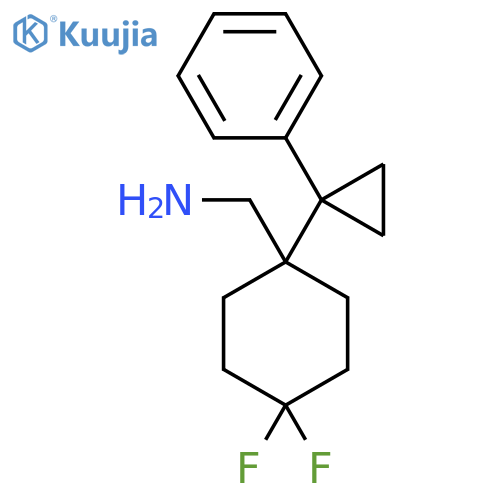 4,4-difluoro-1-(1-phenylcyclopropyl)cyclohexylmethanamine structure