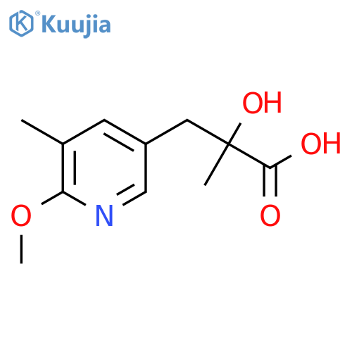2-hydroxy-3-(6-methoxy-5-methylpyridin-3-yl)-2-methylpropanoic acid structure