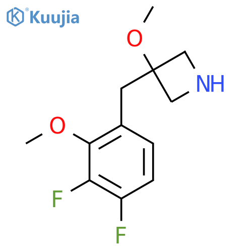 3-(3,4-difluoro-2-methoxyphenyl)methyl-3-methoxyazetidine structure
