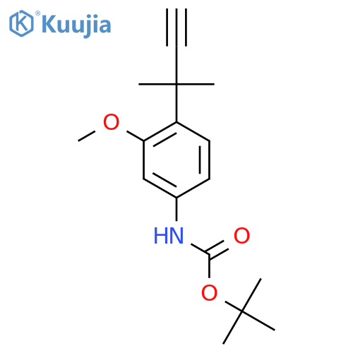 tert-butyl N-3-methoxy-4-(2-methylbut-3-yn-2-yl)phenylcarbamate structure