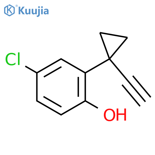 4-chloro-2-(1-ethynylcyclopropyl)phenol structure